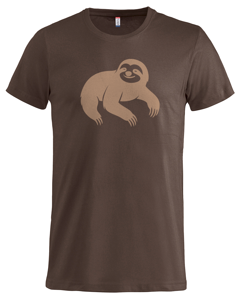 Basic-T mit Aufdruck Faultier