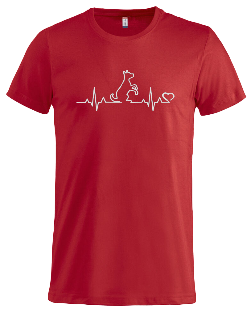 Basic-T mit Aufdruck Hundefan