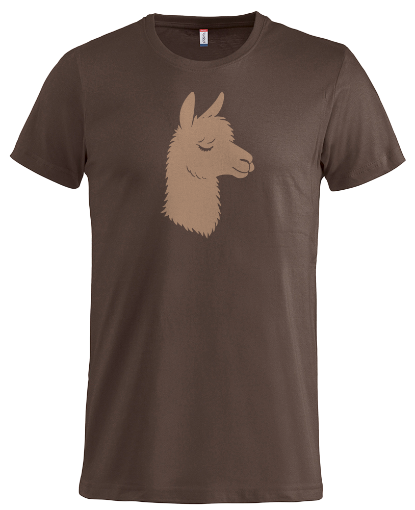 Basic-T mit Aufdruck Lama