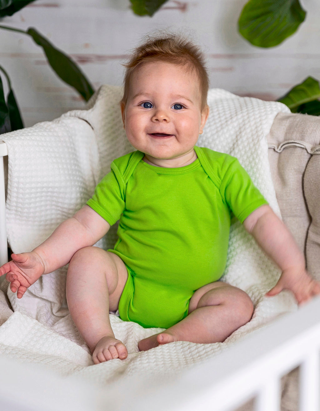 Organic Baby Bodysuit Short Sleeve Bailey 01