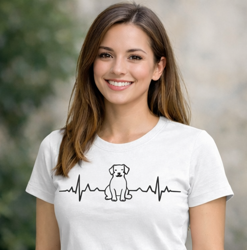 Basic-T mit Herz für Hunde